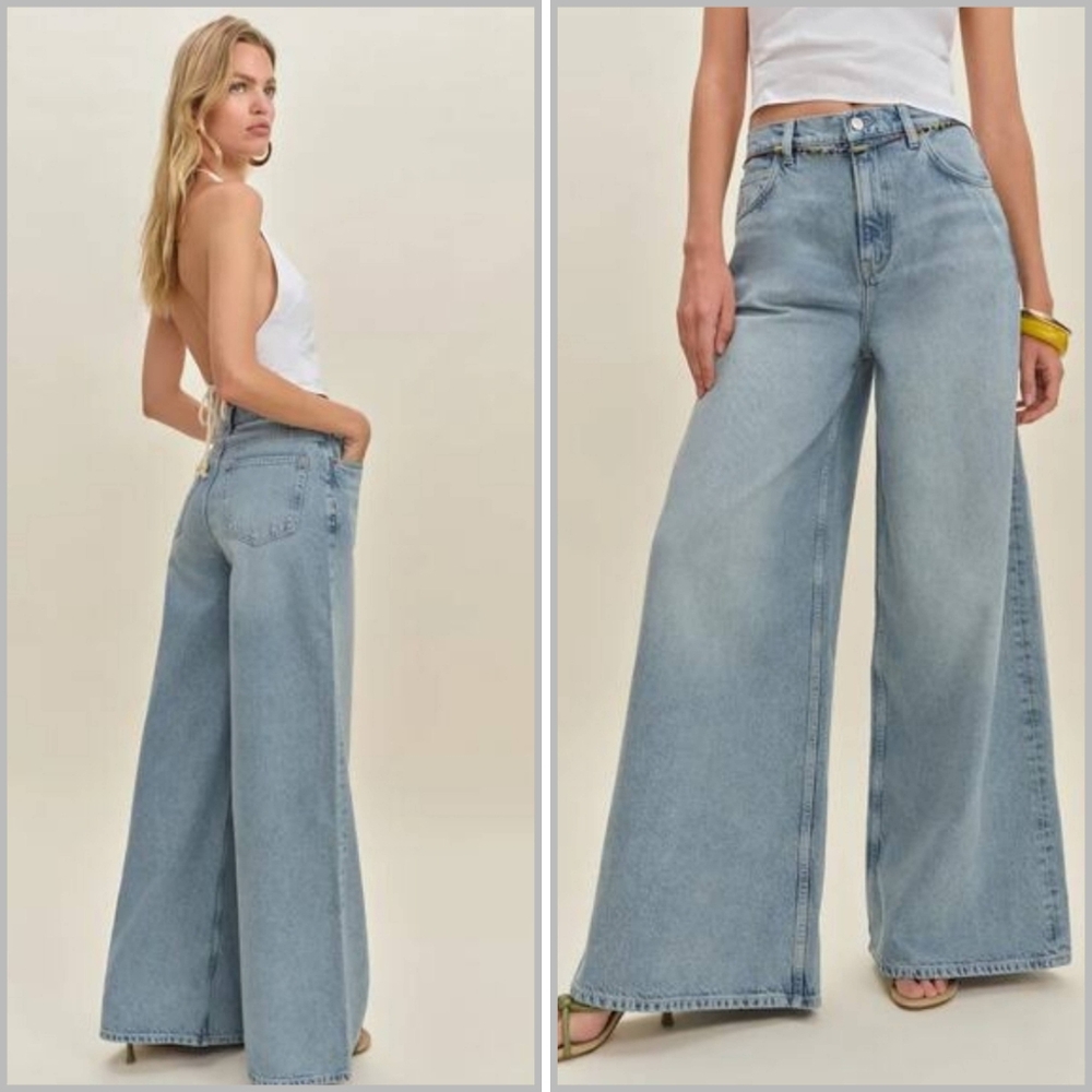 Anthropologie X Reformation Jeans Addyson High Rise Wide Leg Jeans